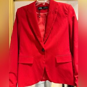Red Zara Blazer - Never Worn!